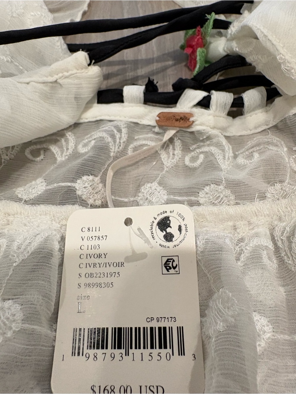 Free People Selena Maxi Top - Sheer Cream Lace - Picture 15 of 16